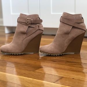 Heeled Wedge Booties NWOT